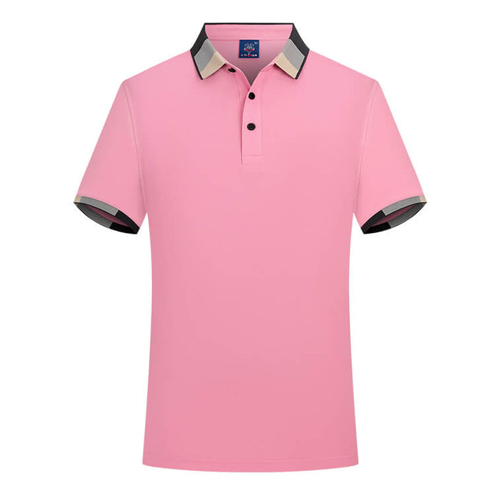 Women's Color Block Short Sleeve Polo T-Shirt - AIGC-DTG