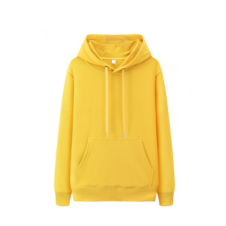 280g Loopback Men's Hooded Sweatshirt, Solid Color, Casual Loose Fit - AIGC-DTG