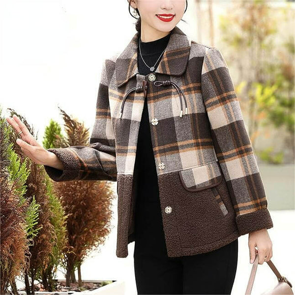 Women's Winter Warm Woolen Jacket-Fleece & Thickened - AIGC-DTG