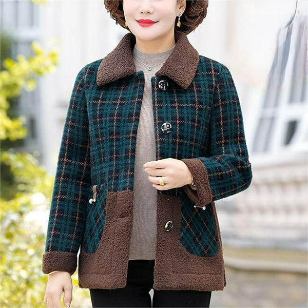 Women's Winter Velvet Thickened Woolen Jacket-Fashion & Casual - AIGC-DTG