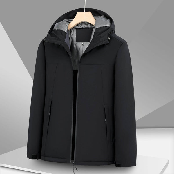Men's Winter Soft Shell Jacket - Warm & Windproof Cotton Jacket - AIGC-DTG
