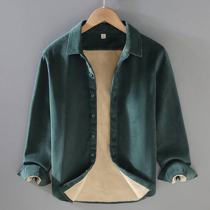 Men's Corduroy Shirt Cotton Fleece Lined Jacket - AIGC-DTG