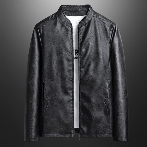 Men's Soft PU Leather Jacket Fashion Motorcycle Jacket - AIGC-DTG