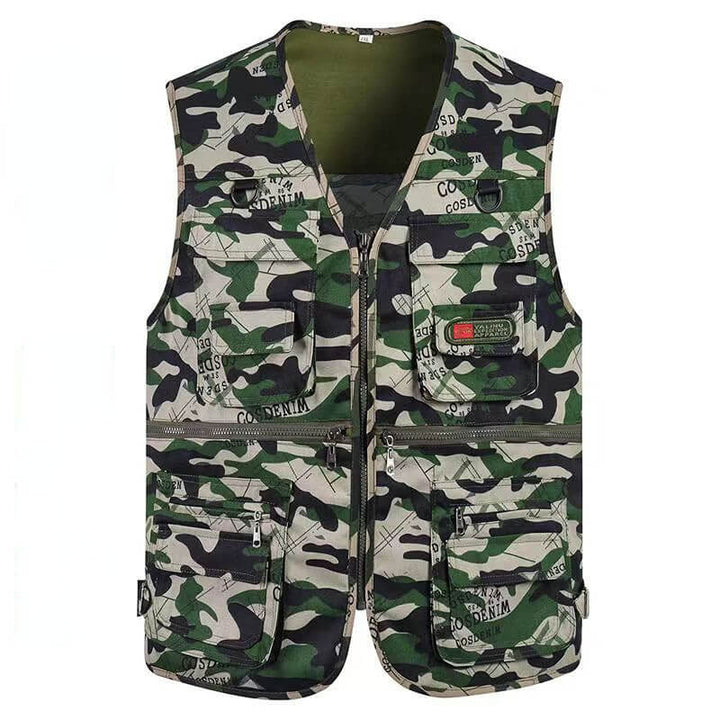 Multi-Pocket Casual Men's Outdoor Utility Vest - AIGC-DTG