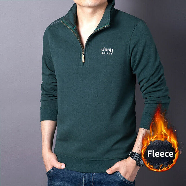 Men's Round Neck Loose Casual Embroidered Long-Sleeved T-shirt - AIGC-DTG