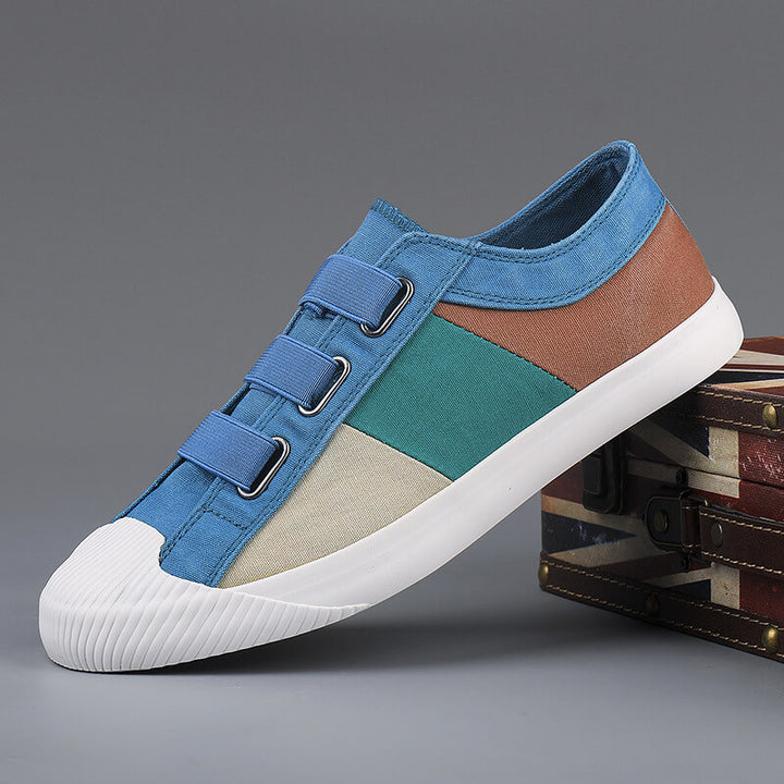 Men's Colorblock Breathable Canvas Shoes: Versatile & Casual - AIGC-DTG