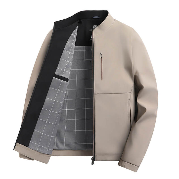 Men's Zipper Casual Jacket Solid Color Jacket - AIGC-DTG