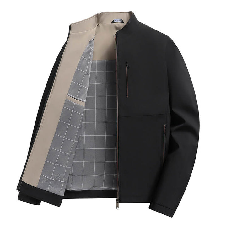 Men's Zipper Casual Jacket Solid Color Jacket - AIGC-DTG