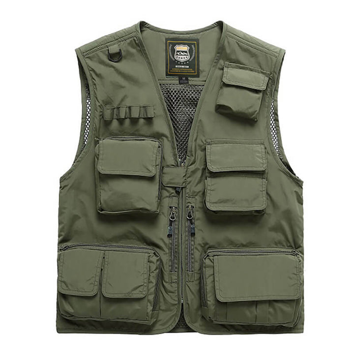 Men's Detachable Utility Vest Multi-pockets Casual Mesh Vest - AIGC-DTG