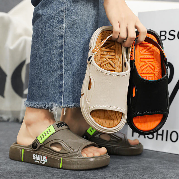 Men's Summer Beach Sandal Slippers Non-Slip Cushioned - AIGC-DTG