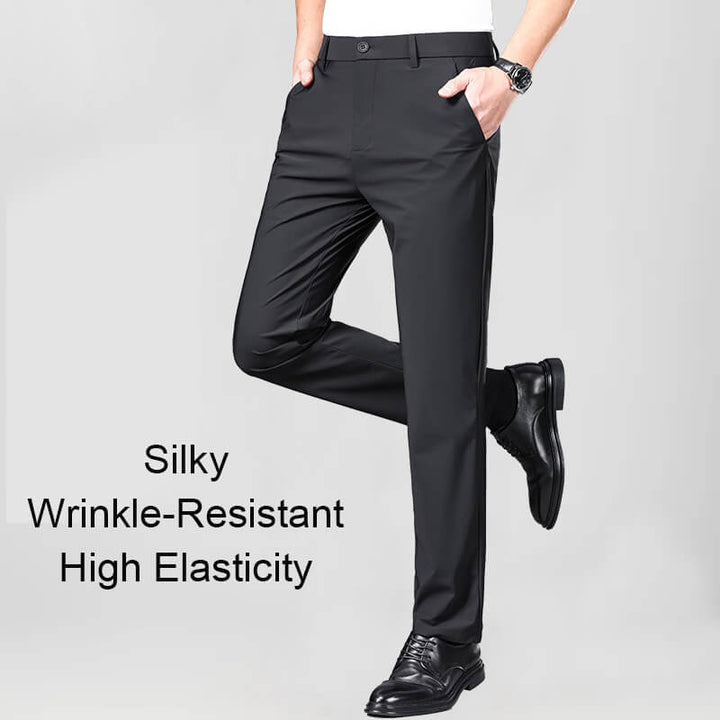 Men's Business Casual Pants Stretch Dress Pants Straight Leg Pants - AIGC-DTG