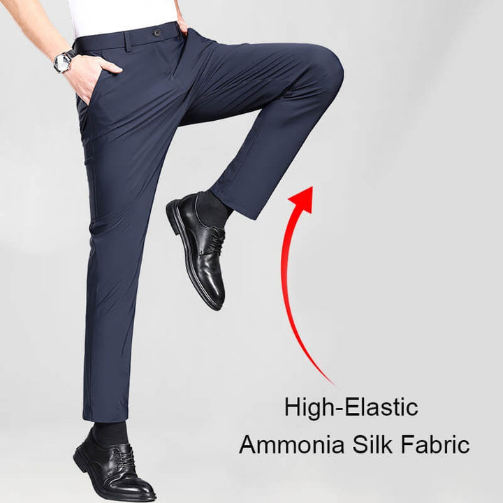 Men's Business Casual Pants Stretch Dress Pants Straight Leg Pants - AIGC-DTG