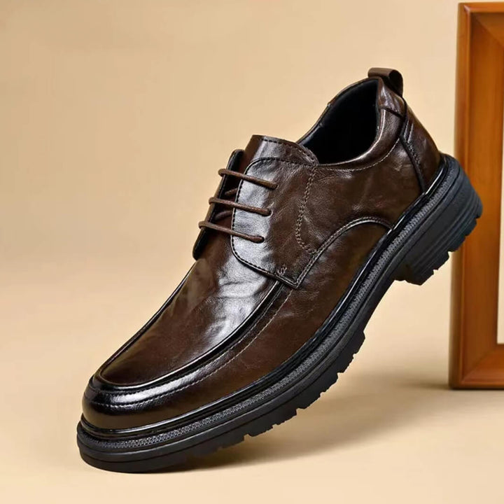 Men's Premium Cowhide Leather Shoes Fashionable Versatile Casual Shoes - AIGC-DTG
