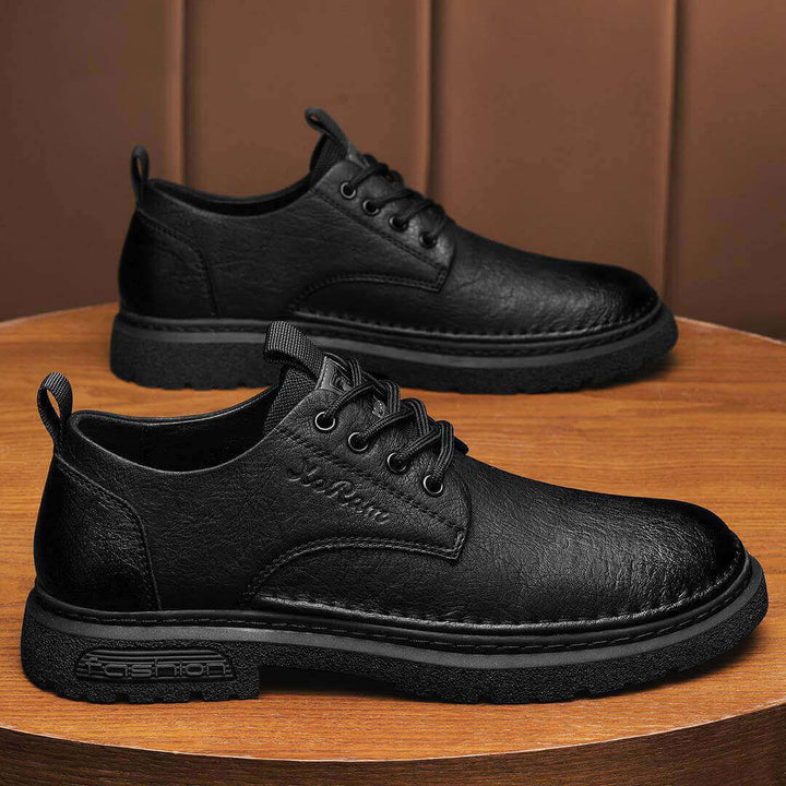 Casual Leather Shoes For Men Soft Sole Shoes Driving Shoes - AIGC-DTG