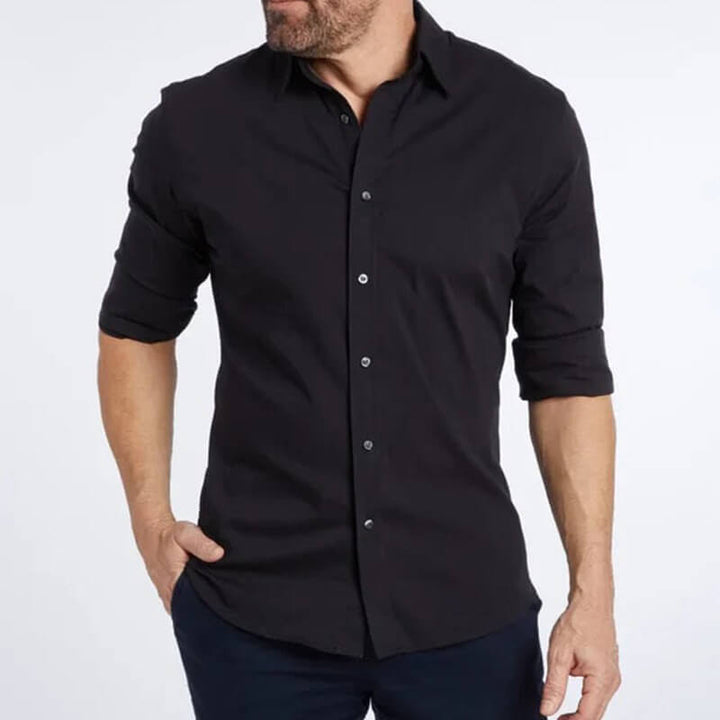 Men's Zipper Dress Shirt Button Up Shirt With Zipper - AIGC-DTG