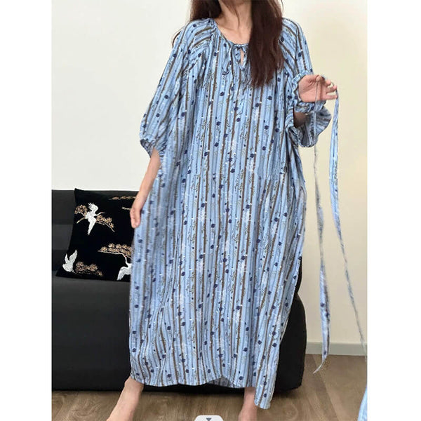 Women's Summer Cotton Silk Sleeveless Dressing Gown