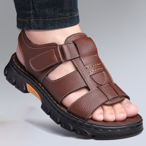 Men's Leather Sandals Water Shoe Sandals Non-Slip