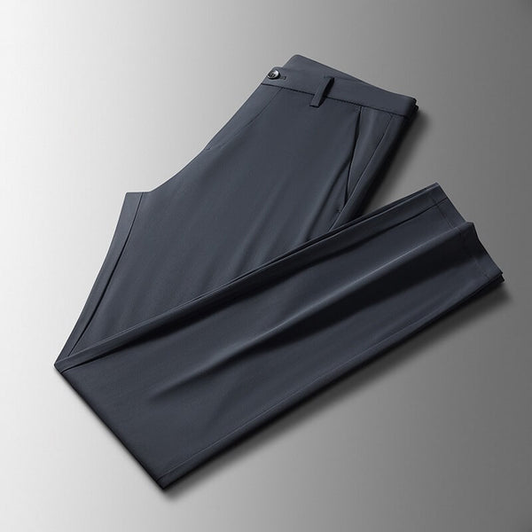 Men's Elastic Ultra-Thin Casual Pants Cool Ice Silk Summer Pants