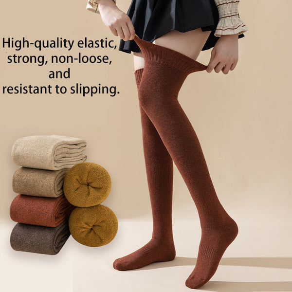 2Pairs Autumn/Winter Velvet Thickened Warm Thigh Stockings Terry Stockings - AIGC-DTG