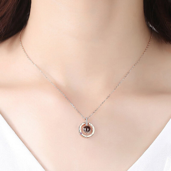 Women's Projection Stone Necklace-S925 Sterling Silver Chain Jewelry - AIGC-DTG
