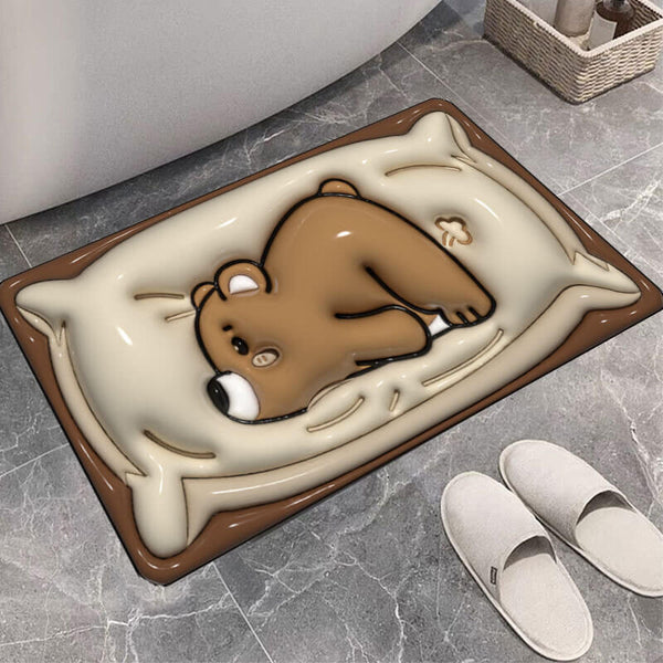 Bathroom Cartoon Three-Dimensional Water-Absorbent Anti-Slip Mat - AIGC-DTG
