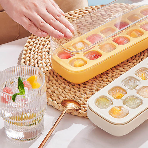 Food-grade Silicone Ice Cube Tray With Press-Style Ice Molds