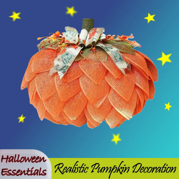 14 Inches Realistic Pumpkin Halloween Wreath and Pendant Decorations