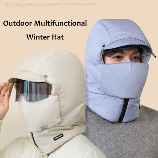 Multifunctional Winter Thickened Warm Ear Protection Hat for Outdoor, Cycling