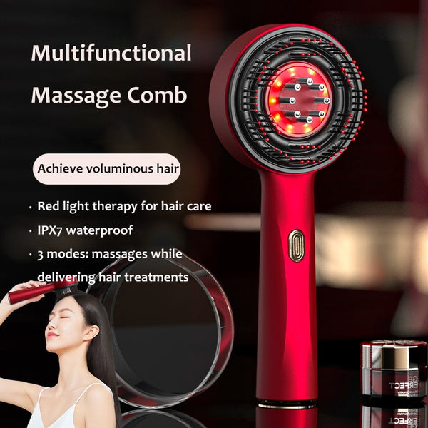 Electric Scalp Massage Comb – Red Light Therapy, Anti-Hair Loss, Hair Care Brush