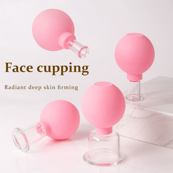 Vacuum Silicone Cupping Set for Facial Lifting and Massage