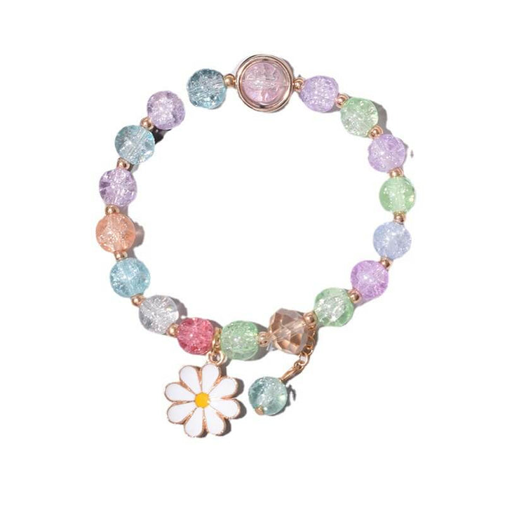 Colorful Beaded Daisy Bracelet Elastic Wristband for Women - AIGC-DTG