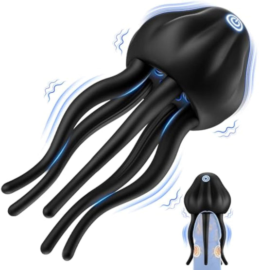 Small Jellyfish Male Masturbator – Electric Glans Trainer with Multiple Vibration Modes