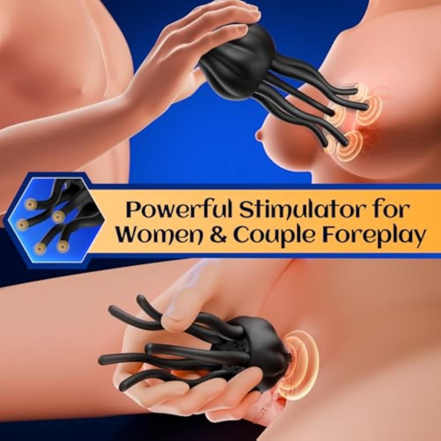 Small Jellyfish Male Masturbator – Electric Glans Trainer with Multiple Vibration Modes
