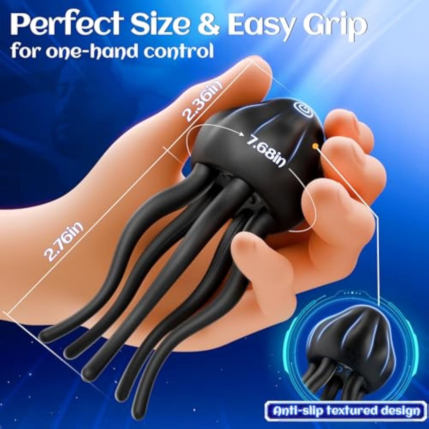 Small Jellyfish Male Masturbator – Electric Glans Trainer with Multiple Vibration Modes