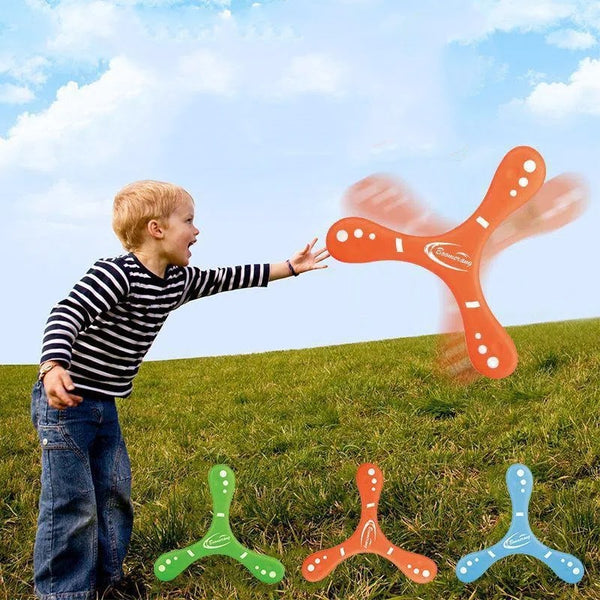 11.4 Inches Soft Frisbee Hand-Thrown Boomerang - Outdoor Interactive Entertainment Toy