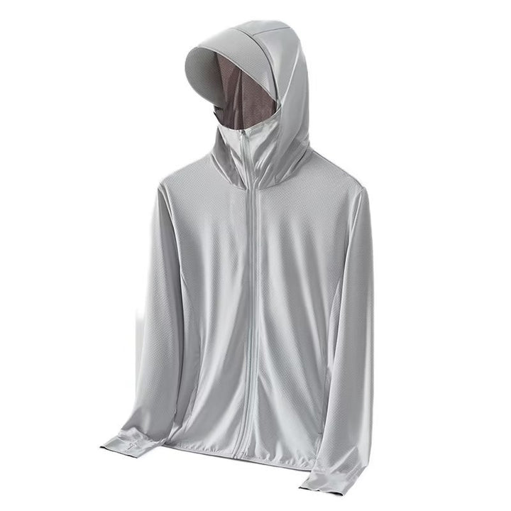 Sun Protection Hoodie Shirt UPF 50+ Long Sleeves UV Protection SPF with Face Mask - AIGC-DTG