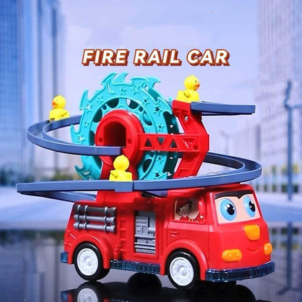 Electric Universal Music and Lighting Fire Rail Car-Little Duck Slide (Battery not included) - AIGC-DTG
