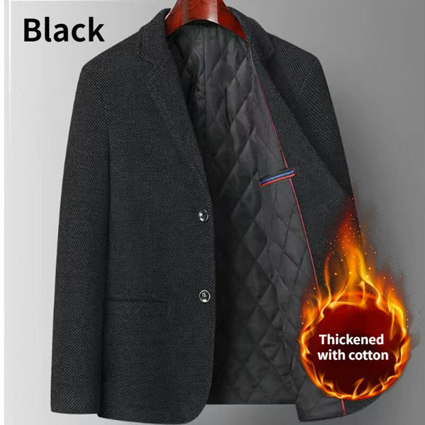 Men's Thickened Woolen Overcoat Winter Jacket - AIGC-DTG
