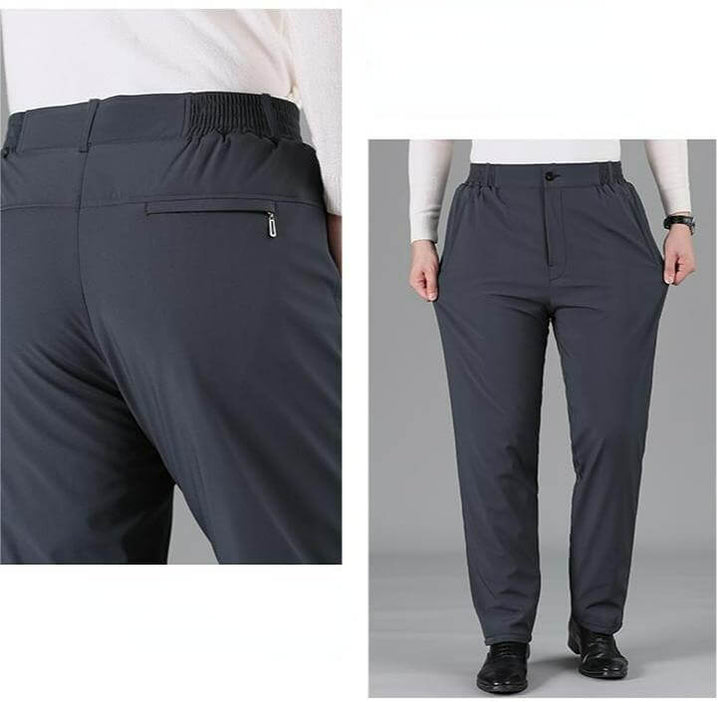 Men's Fleece Lined Winter High Waist Pants - AIGC-DTG
