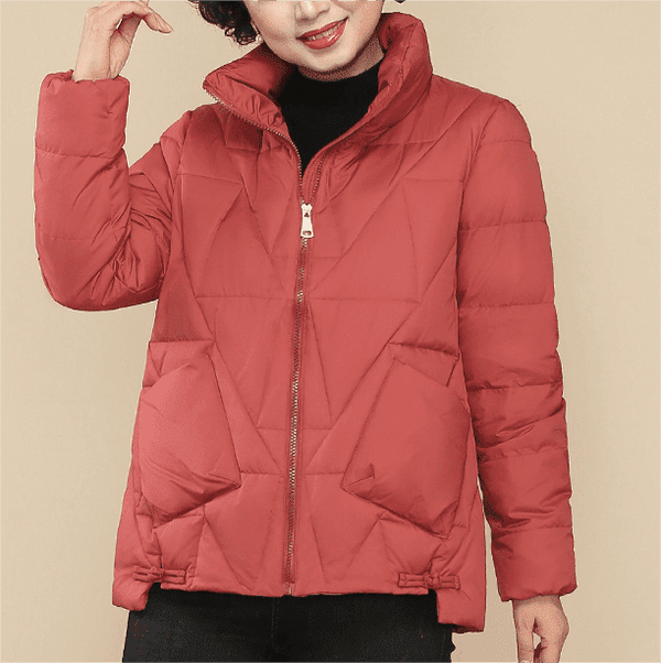 Women's Winter Solid Color Cotton Stand Collar Short Coat - AIGC-DTG