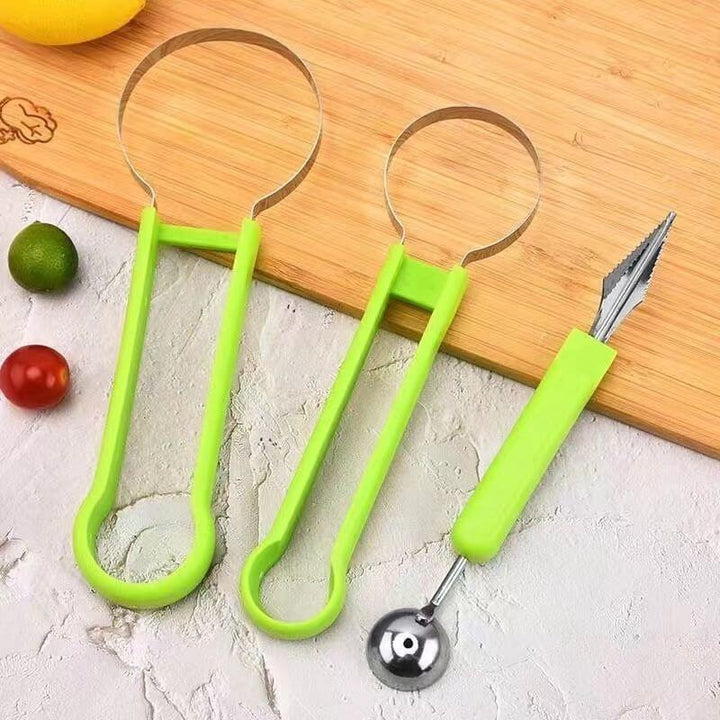Stainless Steel 3-Piece Fruit Carving Knife Set - AIGC-DTG