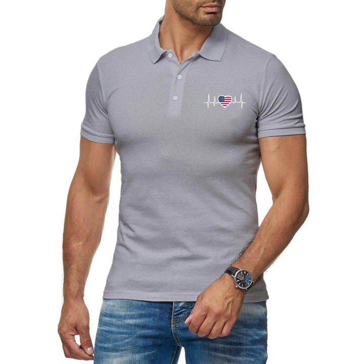 Love USA Men's Pure Cotton Polo Shirt - AIGC-DTG