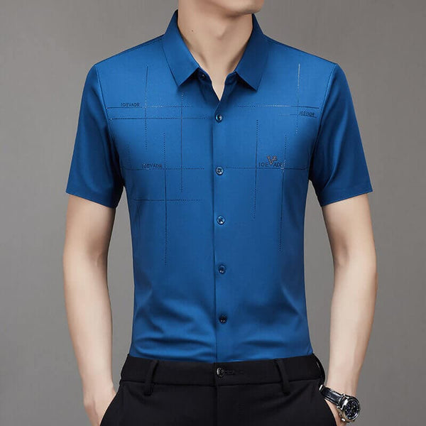 Men's Ice Silk Business Polo Shirt - AIGC-DTG