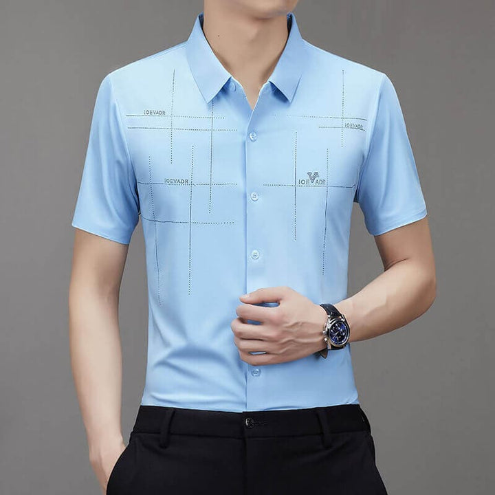 Men's Ice Silk Business Polo Shirt - AIGC-DTG