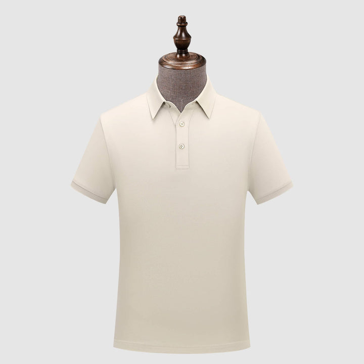 Men's Luxury Elastic Silk Antibacterial Business Polo Shirt - AIGC-DTG