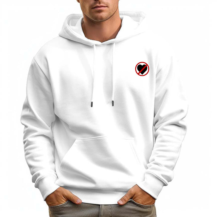 Men's Pullover Hoodie Casual Drawstring with Pockets-Heart Shape - AIGC-DTG
