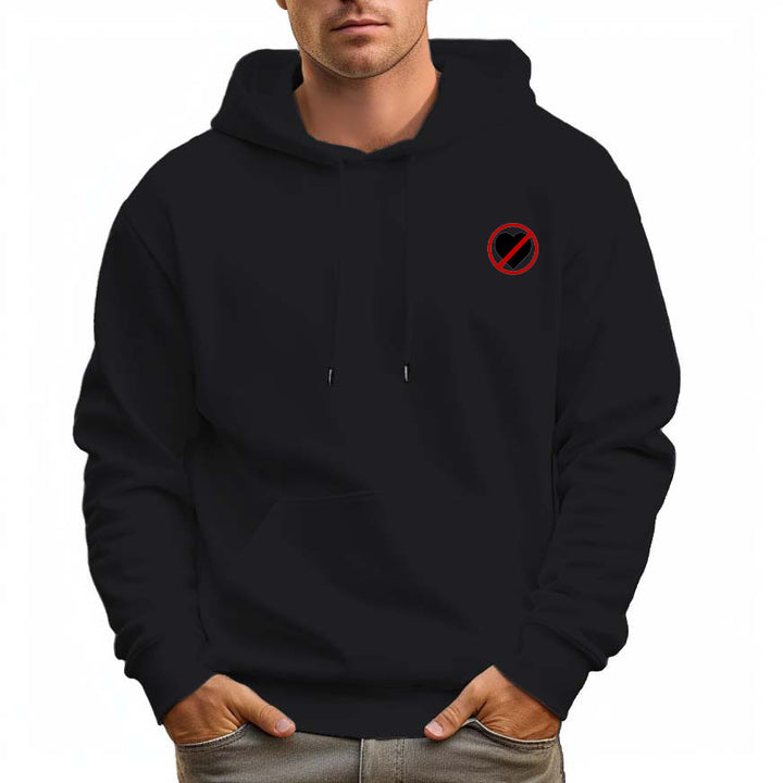 Men's Pullover Hoodie Casual Drawstring with Pockets-Heart Shape - AIGC-DTG