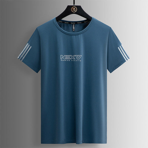 Men's Quick Drying Elastic Sports Short Sleeved T-Shirt - AIGC-DTG