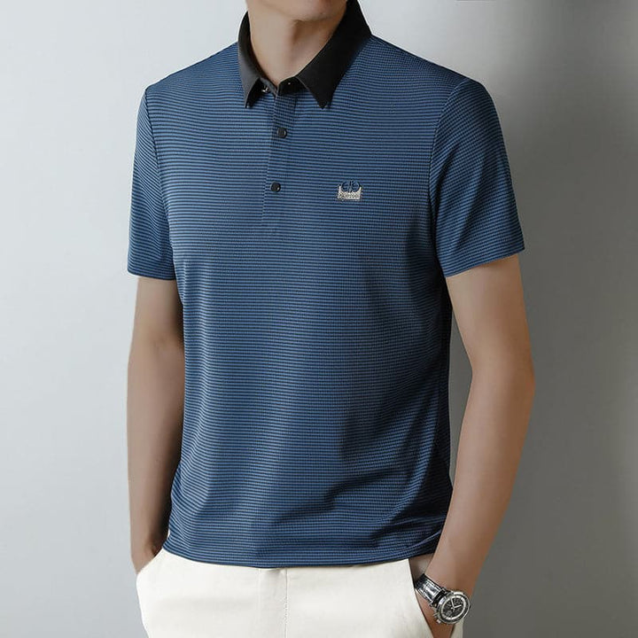 Men's High-end Fashion Striped Polo Shirt Polo T-shirt - AIGC-DTG
