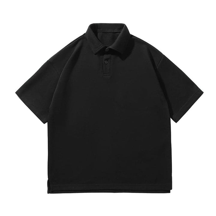 Men's 290g Collar Flip Half-Sleeve Loose Polo Shirt - AIGC-DTG